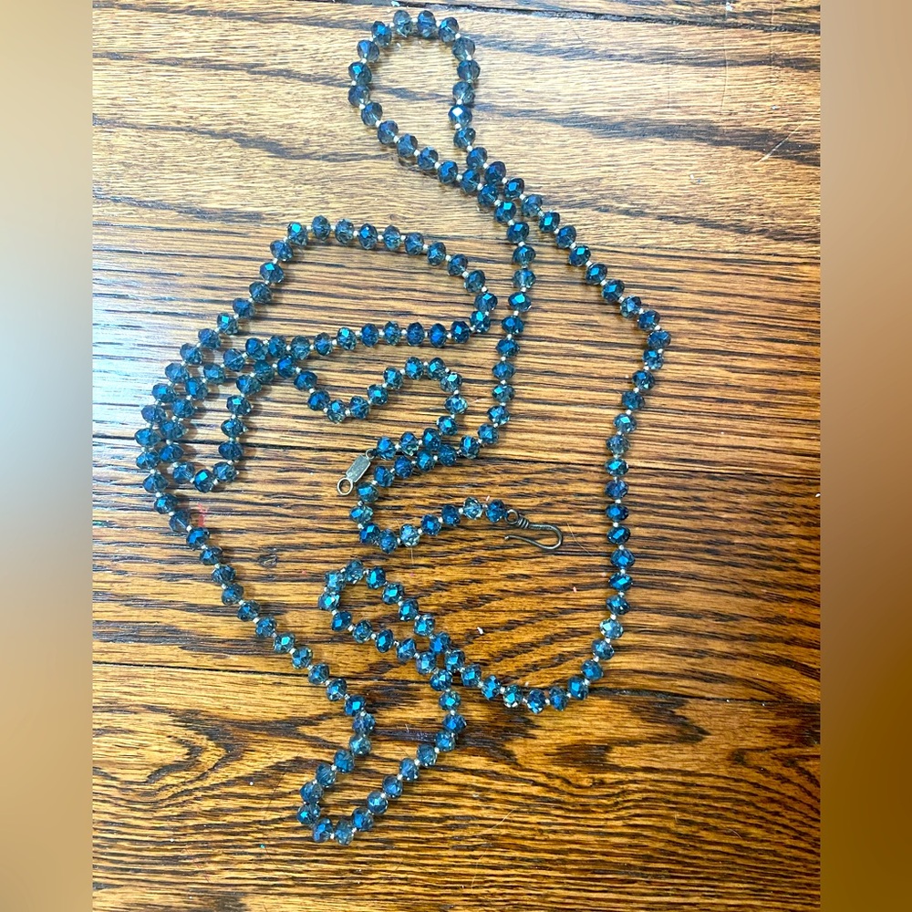 CHAN LUU BLUE BEADED NECKLACE